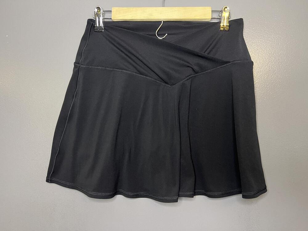 OFFLINE By Aerie Skort Womens Large Black Crossover Waist Lined Athletic